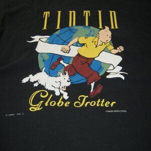 Vintage 1994 TINTIN Black T-Shirt.  New Never Worn - Size L